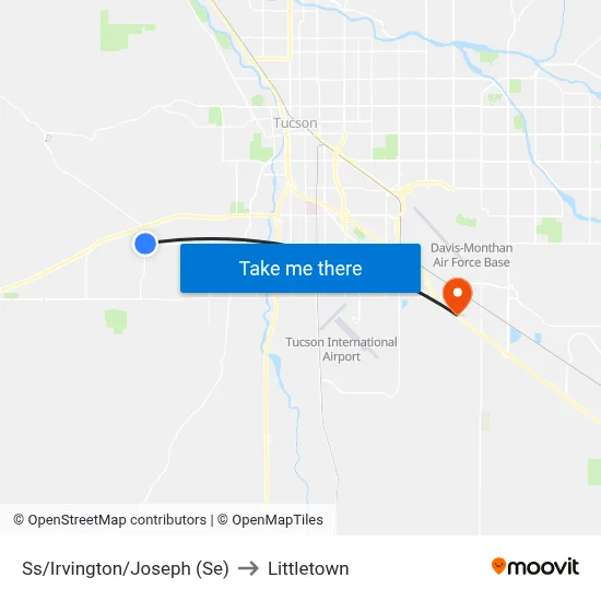 Ss/Irvington/Joseph (Se) to Littletown map