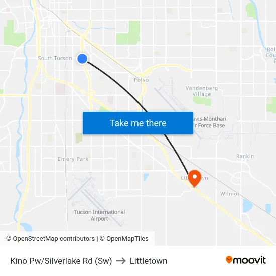 Kino Pw/Silverlake Rd (Sw) to Littletown map