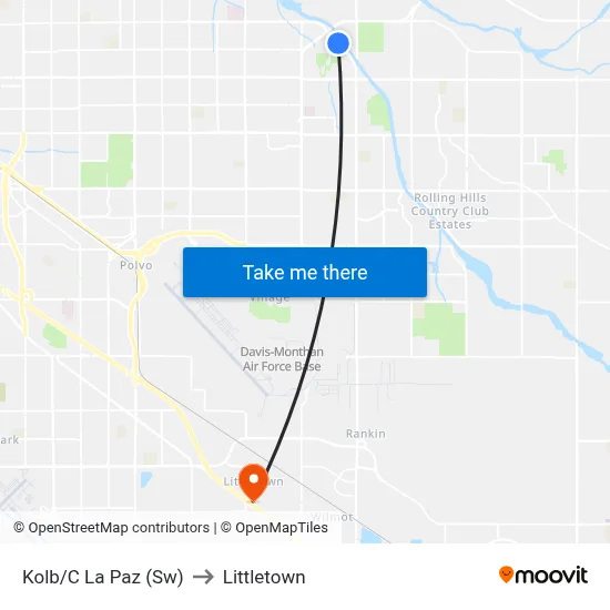Kolb/C La Paz (Sw) to Littletown map