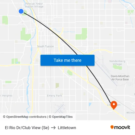 El Rio Dr/Club View (Se) to Littletown map