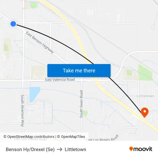Benson Hy/Drexel (Se) to Littletown map