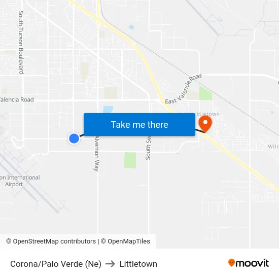 Corona/Palo Verde (Ne) to Littletown map