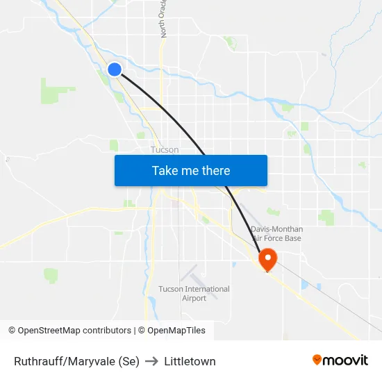 Ruthrauff/Maryvale (Se) to Littletown map