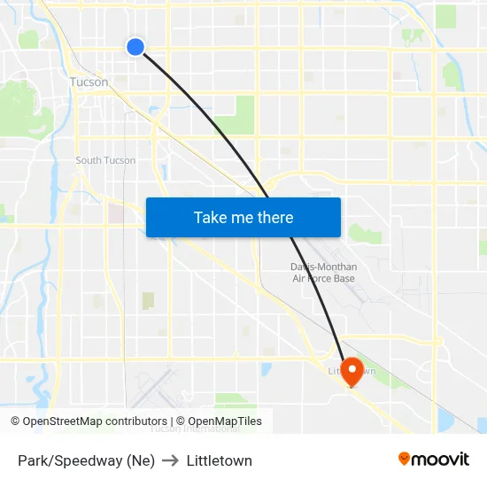 Park/Speedway (Ne) to Littletown map
