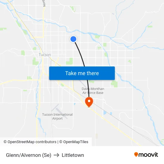 Glenn/Alvernon (Se) to Littletown map