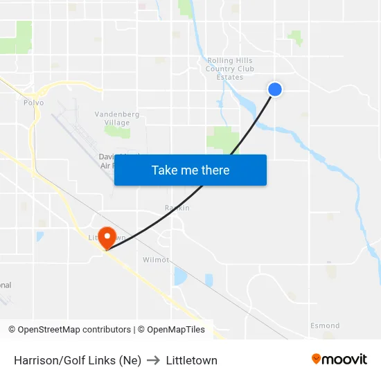 Harrison/Golf Links (Ne) to Littletown map