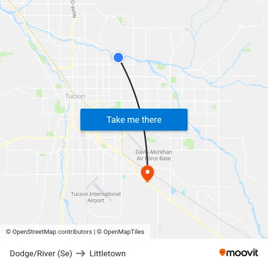 Dodge/River (Se) to Littletown map