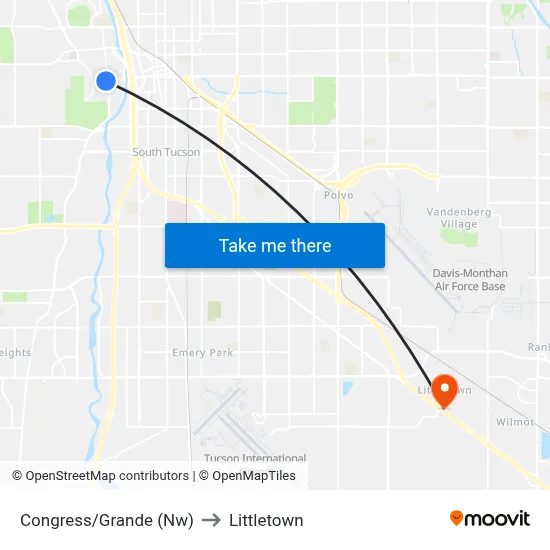 Congress/Grande (Nw) to Littletown map