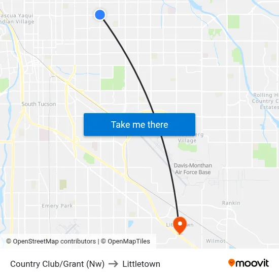 Country Club/Grant (Nw) to Littletown map