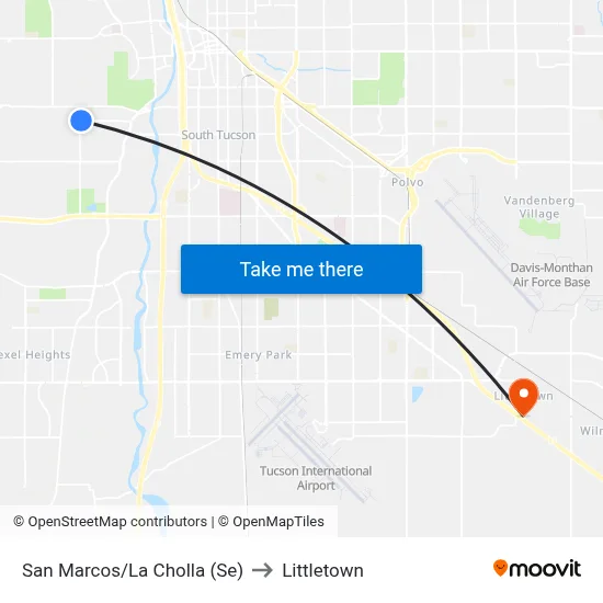 San Marcos/La Cholla (Se) to Littletown map