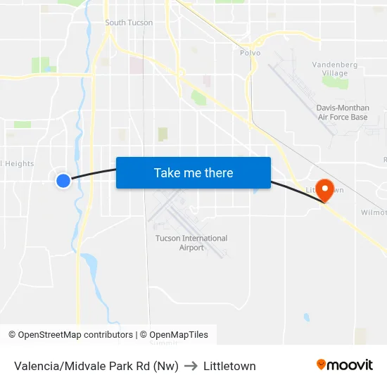 Valencia/Midvale Park Rd (Nw) to Littletown map