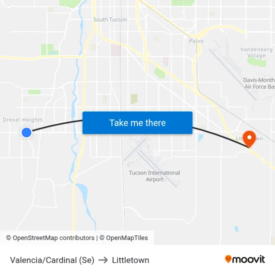 Valencia/Cardinal (Se) to Littletown map
