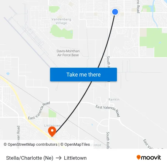 Stella/Charlotte (Ne) to Littletown map