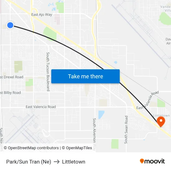 Park/Sun Tran (Ne) to Littletown map