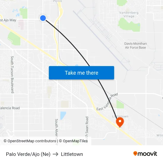 Palo Verde/Ajo (Ne) to Littletown map