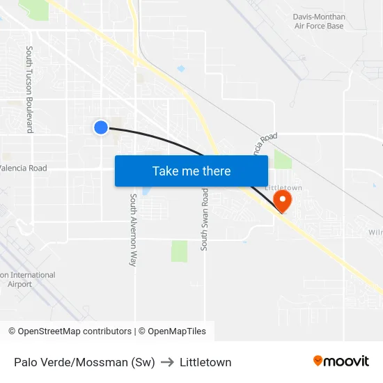 Palo Verde/Mossman (Sw) to Littletown map