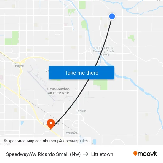 Speedway/Av Ricardo Small (Nw) to Littletown map
