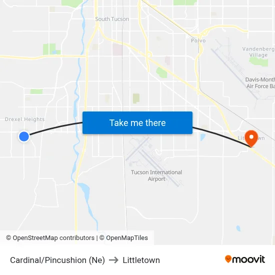Cardinal/Pincushion (Ne) to Littletown map