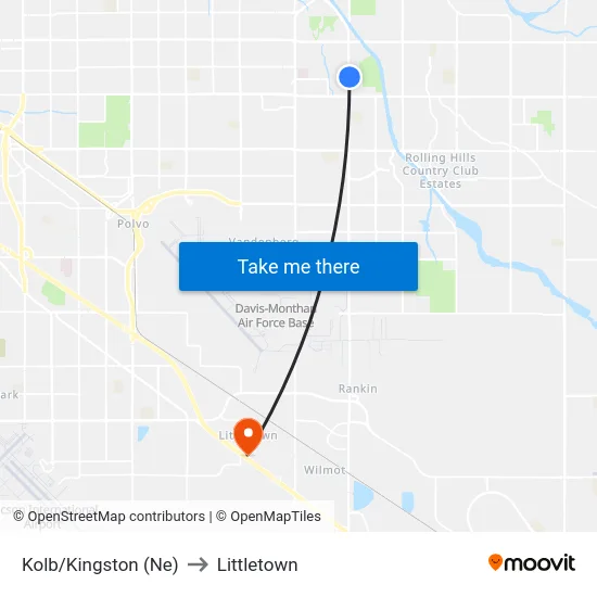 Kolb/Kingston (Ne) to Littletown map