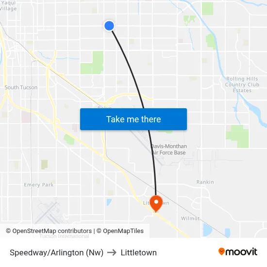 Speedway/Arlington (Nw) to Littletown map