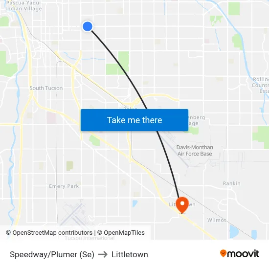 Speedway/Plumer (Se) to Littletown map