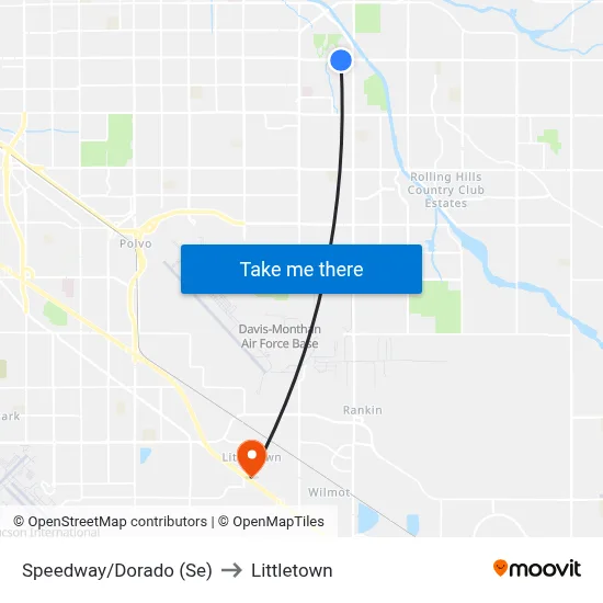 Speedway/Dorado (Se) to Littletown map