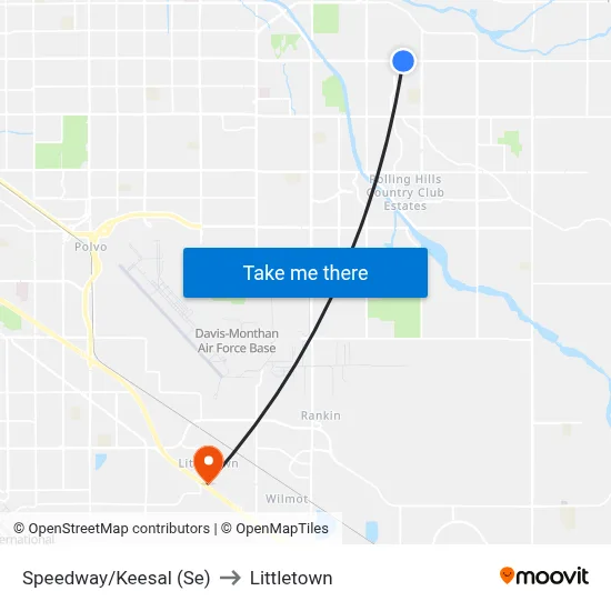 Speedway/Keesal (Se) to Littletown map