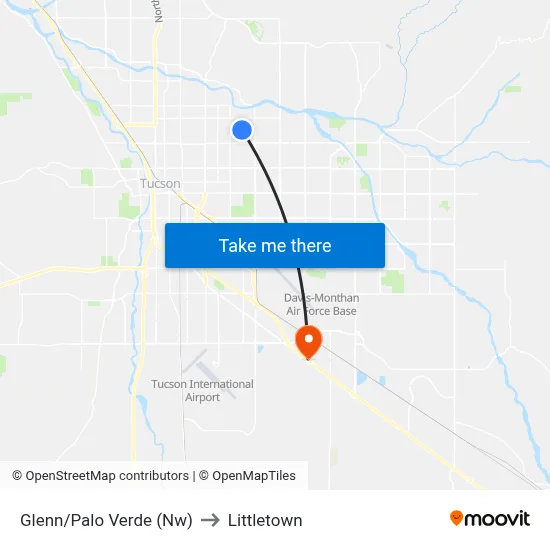 Glenn/Palo Verde (Nw) to Littletown map