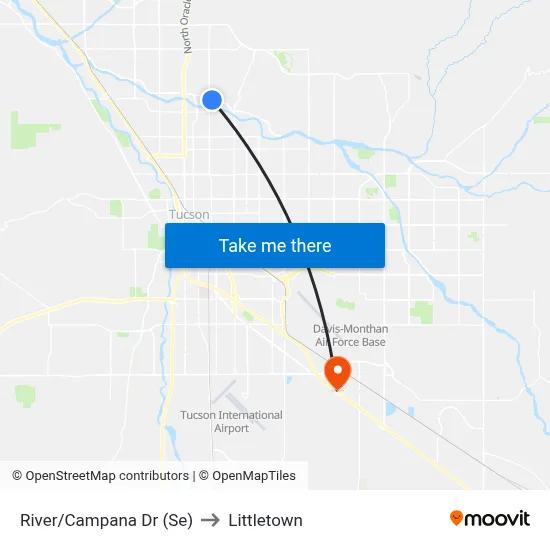 River/Campana Dr (Se) to Littletown map
