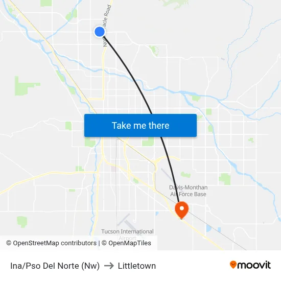 Ina/Pso Del Norte (Nw) to Littletown map