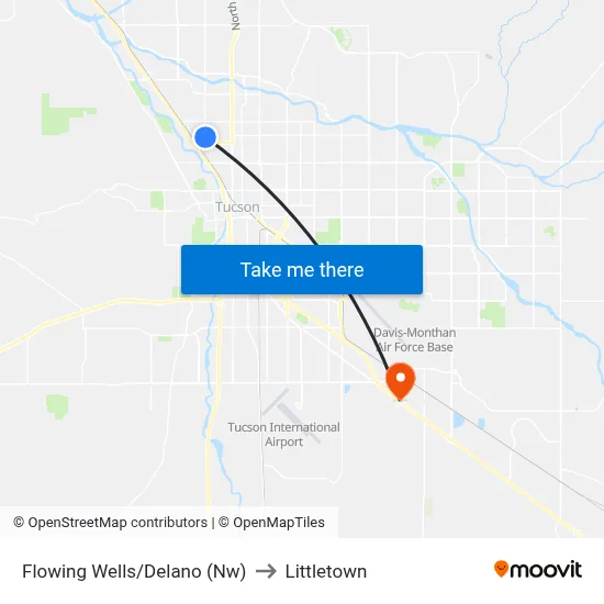 Flowing Wells/Delano (Nw) to Littletown map