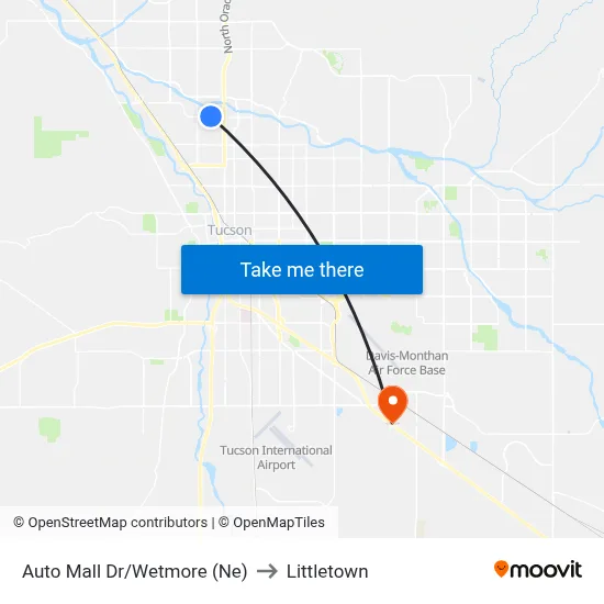 Auto Mall Dr/Wetmore (Ne) to Littletown map