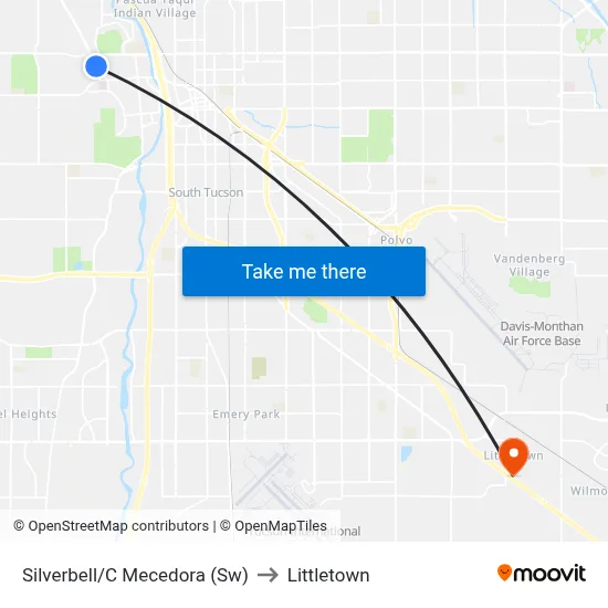 Silverbell/C Mecedora (Sw) to Littletown map