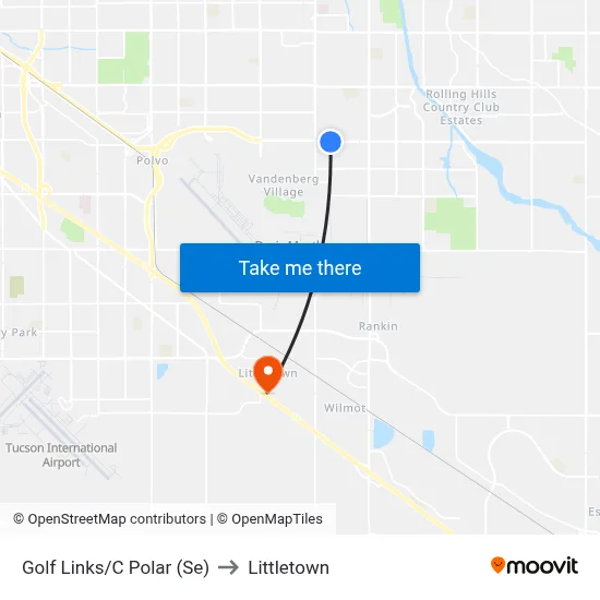 Golf Links/C Polar (Se) to Littletown map