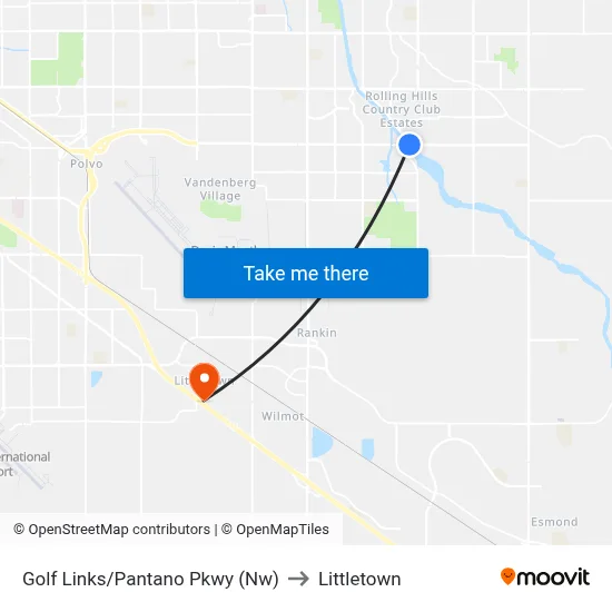 Golf Links/Pantano Pkwy (Nw) to Littletown map