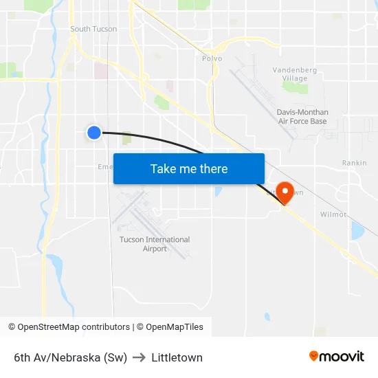 6th Av/Nebraska (Sw) to Littletown map