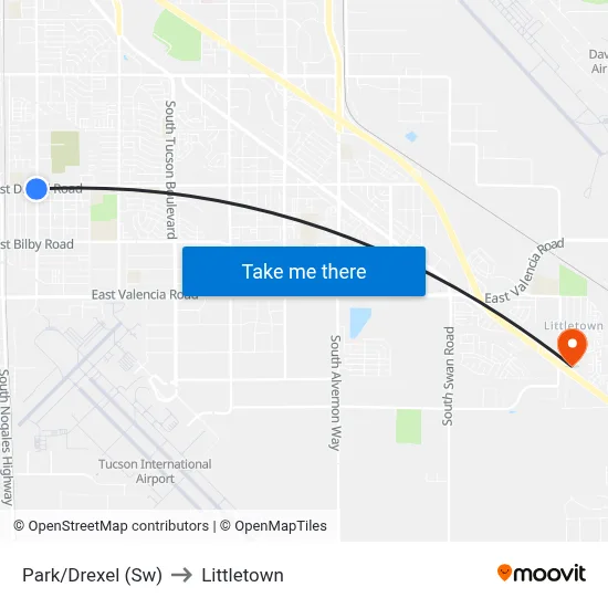 Park/Drexel (Sw) to Littletown map