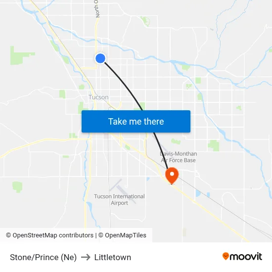 Stone/Prince (Ne) to Littletown map