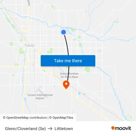 Glenn/Cloverland (Se) to Littletown map