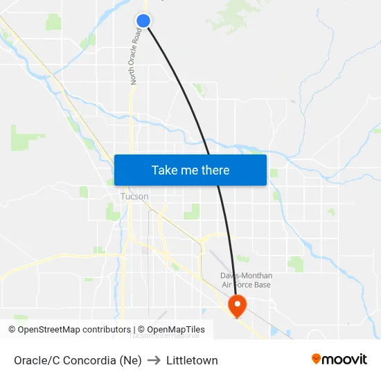 Oracle/C Concordia (Ne) to Littletown map