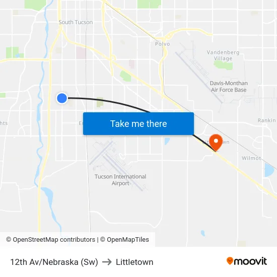 12th Av/Nebraska (Sw) to Littletown map
