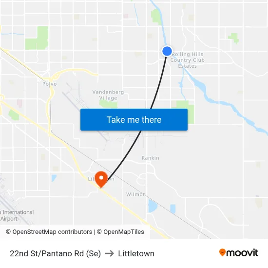 22nd St/Pantano Rd (Se) to Littletown map
