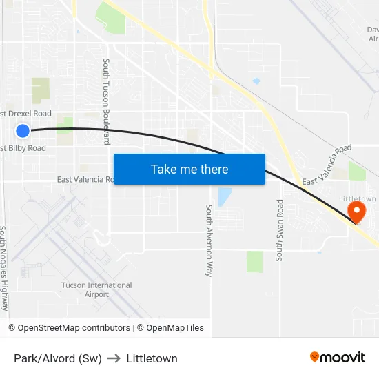 Park/Alvord (Sw) to Littletown map