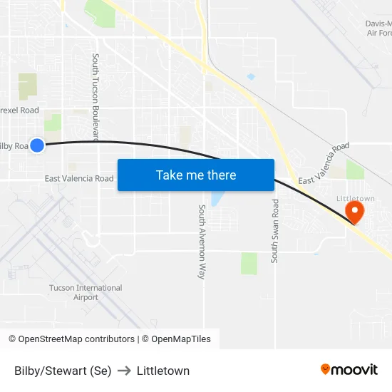 Bilby/Stewart (Se) to Littletown map