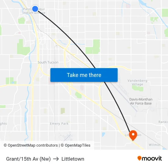 Grant/15th Av (Nw) to Littletown map