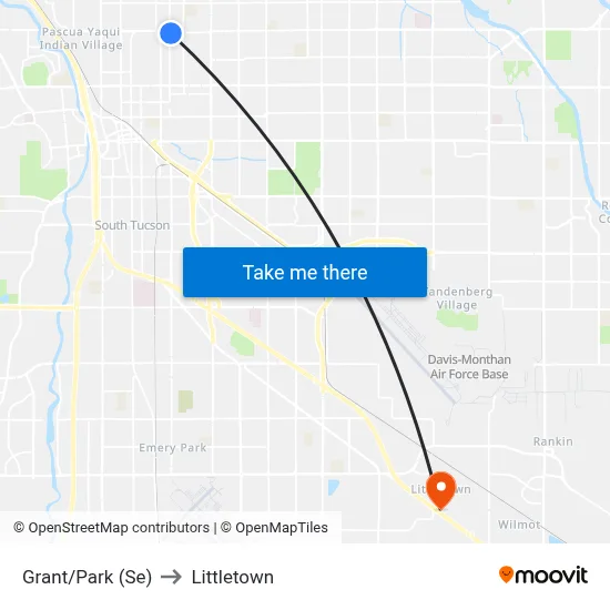 Grant/Park (Se) to Littletown map