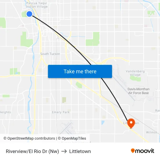 Riverview/El Rio Dr (Nw) to Littletown map