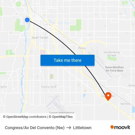 Congress/Av Del Convento (Nw) to Littletown map