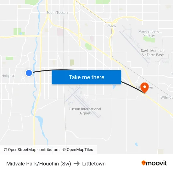 Midvale Park/Houchin (Sw) to Littletown map