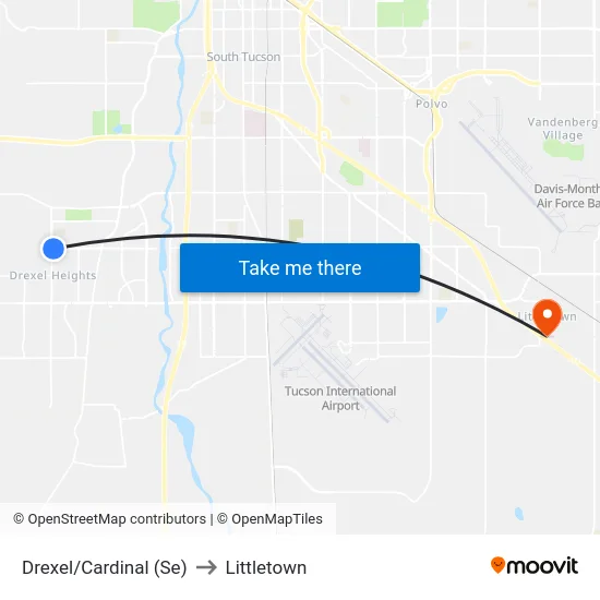 Drexel/Cardinal (Se) to Littletown map